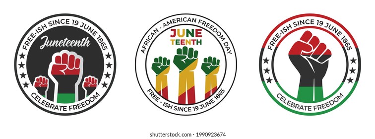 Juneteenth Day, celebration freedom, emancipation day in 19 june, African-American history and heritage.