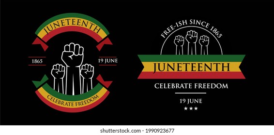 Juneteenth Day, celebration freedom, emancipation day in 19 june, African-American history and heritage.