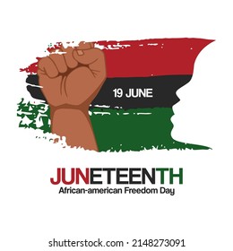 Juneteenth Day, celebration freedom, emancipation day in 19 june, African-American history and heritage.