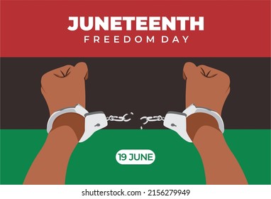 Juneteenth Day, celebration freedom, emancipation day in 19 june, African-American history and heritage.