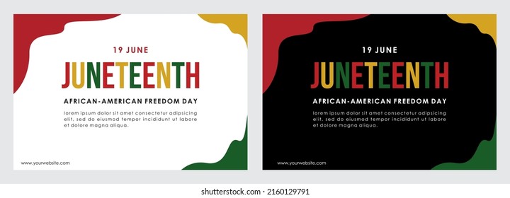 Juneteenth Day, celebration freedom, emancipation day in 19 june, African-American history and heritage.