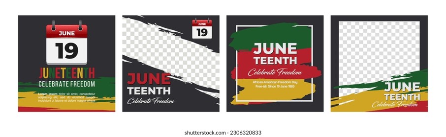 Juneteenth Day, celebration freedom, emancipation day in 19 june, African-American history and heritage.