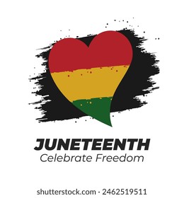 19. Juni, Feier der Freiheit, Emanzipationstag im 19. Juni, afroamerikanische Geschichte und Erbe. Hintergrund des 19. Symbols. Konzeption