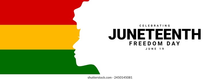 Juneteenth Day. Emancipation or Freedom Day. American annual holiday banner. Vector illustration