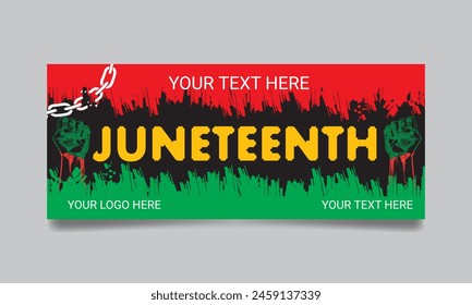 Juneteenth Day Landschaft Banner Design, Juneteenth Freedom Day Design, Juneteenth Day Design