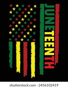  Happy Juneteenth Day shirt print template typography design for art
