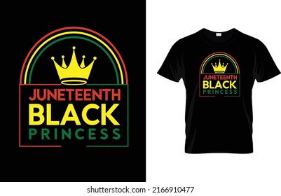 Diseño de camisetas del día 19 de junio PRINCESS NEGRO