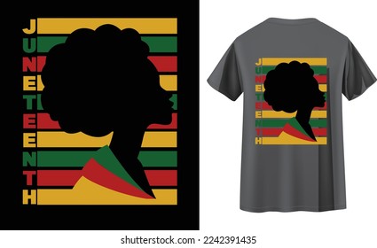 Juneteenth Day t-shirt design, Independence Day, 1865 t-shirt design, African, Design, Vector, USA, freedom day, Woman, Juneteenth, T-shirt, Emancipation day, Happy, Vector.