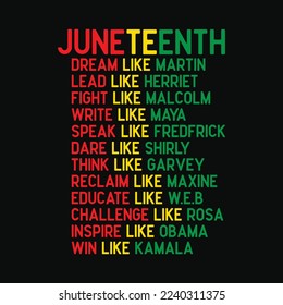 Juneteenth Dream Like Leaders Black History Month