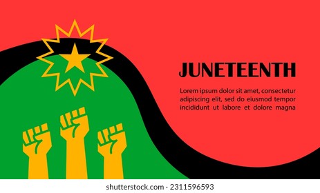 Juneteenth Editable Vector Banner Template