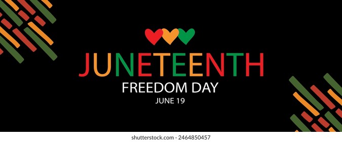 Juneteenth Emancipation Day. African American Independence Day. Juneteenth holiday banner. Vector illustration