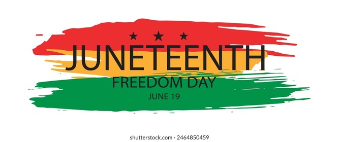 Juneteenth Emancipation Day. African American Independence Day. Juneteenth holiday banner. Vector illustration