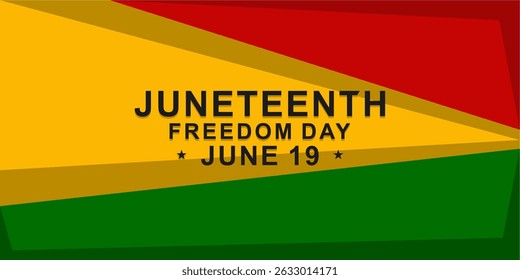 Juneteenth Emancipation Day. African American Independence Day