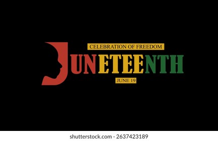 Juneteenth Emancipation Day. African American Independence Day. Juneteenth holiday banner. Vector illustration