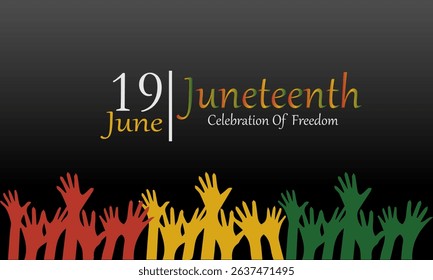 Juneteenth Emancipation Day. African American Independence Day. Juneteenth holiday banner. Vector illustration