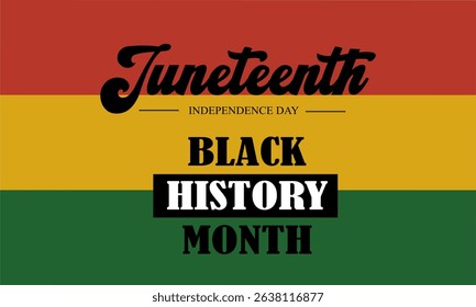 Juneteenth Emancipation Day. African American Independence Day. Juneteenth holiday banner. Vector illustration