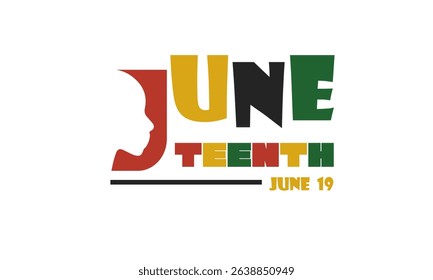 Juneteenth Emancipation Day. African American Independence Day. Juneteenth holiday banner. Vector illustration