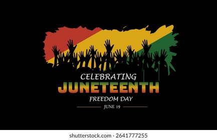 Juneteenth Emancipation Day. African American Independence Day. Juneteenth holiday banner. Vector illustration