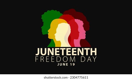 Juneteenth Emancipation Day. American holiday celebration of freedom, June 19. African-American history and heritage. Vector illustration