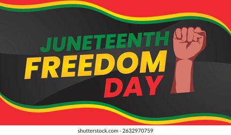 Juneteenth Emancipation Day. American holiday celebration of freedom