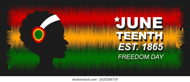 Juneteenth emancipation day banner. Celebration freedom day African American background design