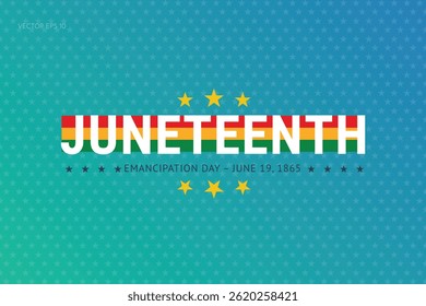 Juneteenth Emancipation Day June 19 Flags and Stars