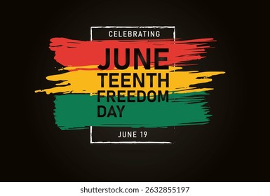 Juneteenth Emancipation Day June 19, 1865 Freedom Day in the United States of America. vector illustration holiday African American Independence Day banner. Pan-African flags Juneteenth Freedom Day 