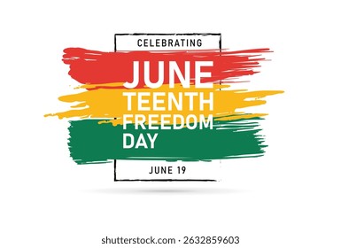 Juneteenth Emancipation Day June 19, 1865 Freedom Day in the United States of America. vector illustration holiday African American Independence Day banner. Pan-African flags Juneteenth Freedom Day 