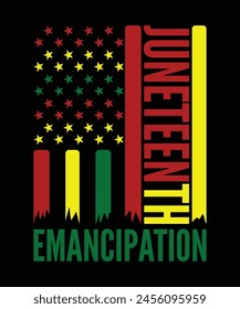 Juneteenth Emancipation  Happy Juneteenth Day shirt print template typography design for art