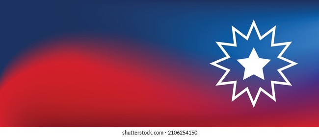 Juneteenth Flag Color. Since 1865. Design of Banner. Black history month. Vector.