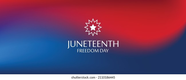 Juneteenth Flag Color. Since 1865. Design of Banner. Black history month. EPS10 vector.