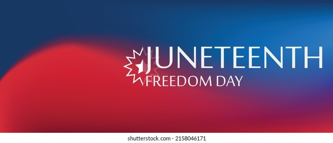 Juneteenth Flag Color. Since 1865. Design of Banner. Black history month. EPS10 vector.