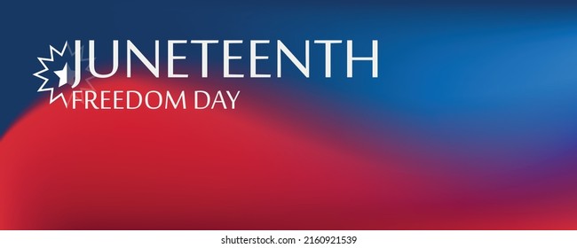 Juneteenth Flag Color. Since 1865. Design of Banner. Black history month. EPS10 vector.