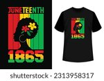 Juneteenth Flag June 19, 1865, Black History T-Shirt Vector, Black Lives Matter T-Shirt, Africa American Flag Vector.