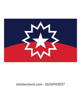  Juneteenth Flag. June 19, Since 1865. Vector illustration