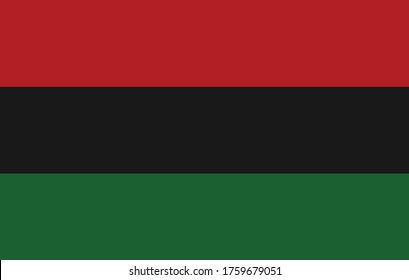 Juneteenth Flag. Red Black And Green Color. Vector Illustration. 