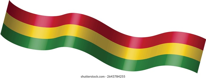 Juneteenth Flag Ribbon in 3D-Design und Form. Vektorgrafik.