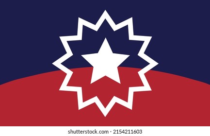 Juneteenth flag. Since 1865. Design of Banner. Flag. Vector logo Illustration