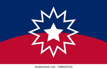 Juneteenth Flag. Since 1865. Vector Illustration