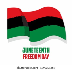 juneteenth flag and writing with the best quality