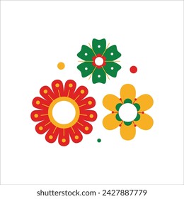 juneteenth flower design element collection