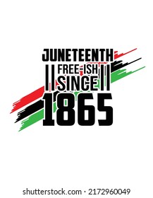 Juneteenth Free ish Since 1865 T-Shirt Design. You will get eps file with 300ppi.