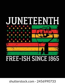 Juneteenth free ish since 1865 t shirt design, juneteenth t shirt design