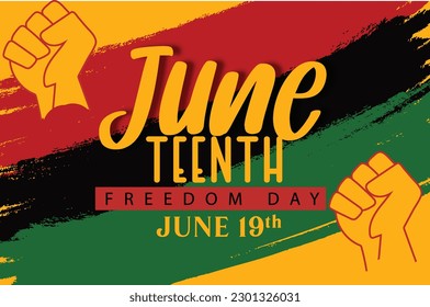 Juneteenth Freedom Day. 19th June