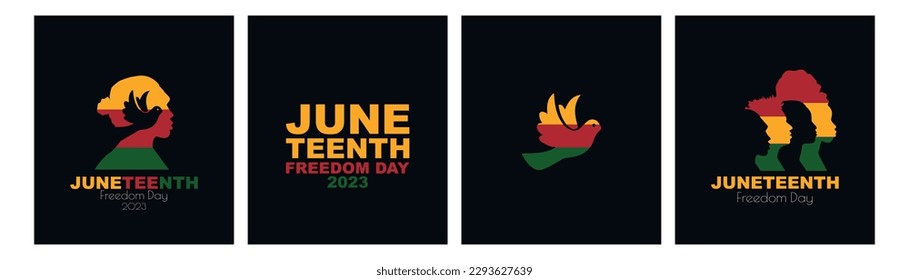 Juneteenth Freedom Day 2023 card set.