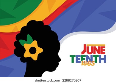 Juneteenth Freedom Day abstract background Poster, banner illustration Vector
