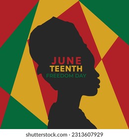 Juneteenth Freedom Day Abstract Background Design. African American history and heritage. Poster, greeting card, and banner Vector Illustration.