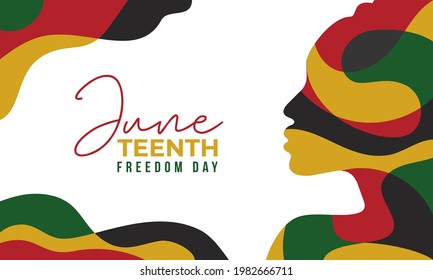 Juneteenth Freedom Day Abstract Vector Illustration