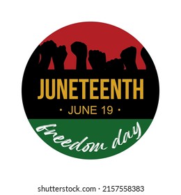 Juneteenth Freedom Day Abstract Vector Illustration
