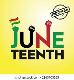 Juneteenth Freedom Day Abstract Vector Illustration Day